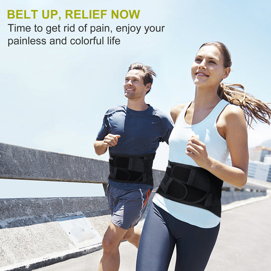 HONGJING Heated Back Brace for Pain Relief | Adjustable Heating Belt