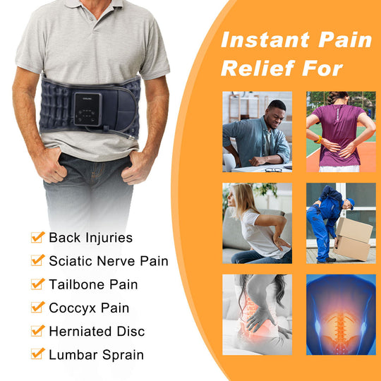 HONGJING Inflatable Decompression Back Belt | Heating & Vibration