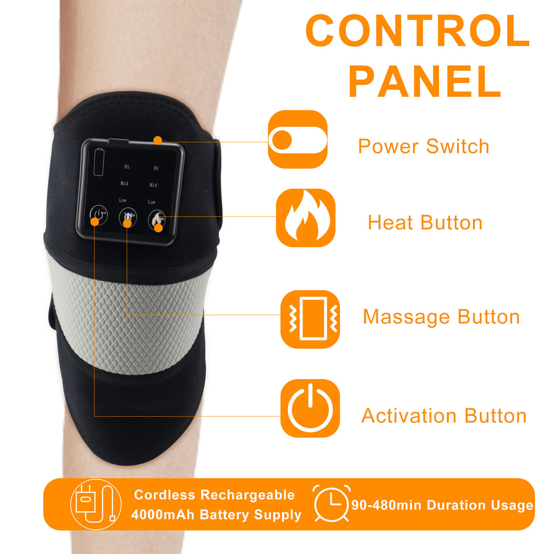 Heated Knee Massager, 3 in 1 Knee Massager with Heat and Vibration