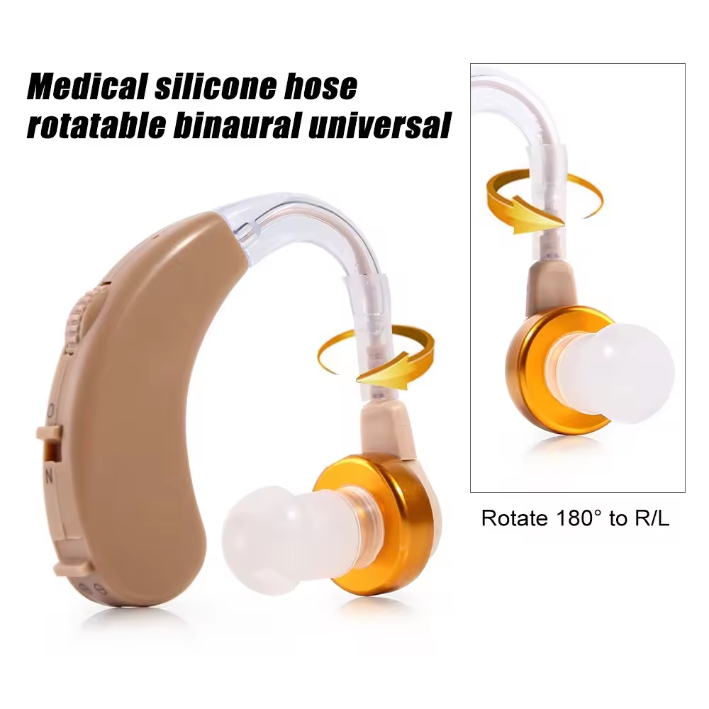 HONGJING Hearing Aids for Seniors | Rechargeable Hearing Amplifier with Noise Cancelling | Volume Control