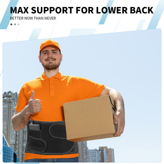HONGJING Heated Back Brace for Lower Back Pain Relief | Rechargeable Battery Operated