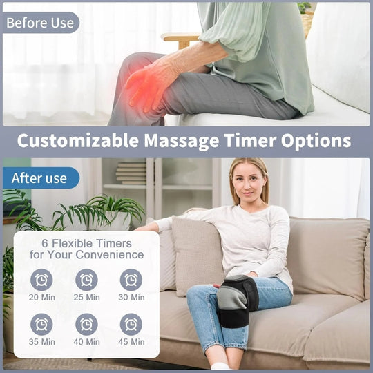 HONGJING Cordless Knee Massager with Red Light Heating-3 in 1 Knee Shoulder Elbow