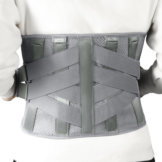 HONGJING Back Brace for Lower Back Pain Relief with 7 Stays, Lumbar Support Belt with Breathable Mesh for Heavy Lifting and Sciatica Pain Relief (M)