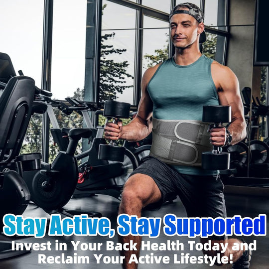 HONGJING Back Brace for Lower Back Pain Relief with 7 Stays, Lumbar Support Belt with Breathable Mesh for Heavy Lifting and Sciatica Pain Relief (M)