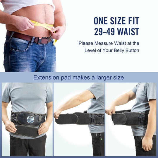 HONGJING Decompression Back Belt with Electric Pump for Lumbar Support, One Size Fits 29-49 inches