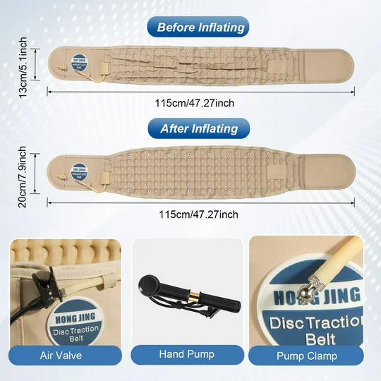 HONGJING Decompression Lower Back Traction Belt for Men Women, One Size Fits 29-49 Waist
