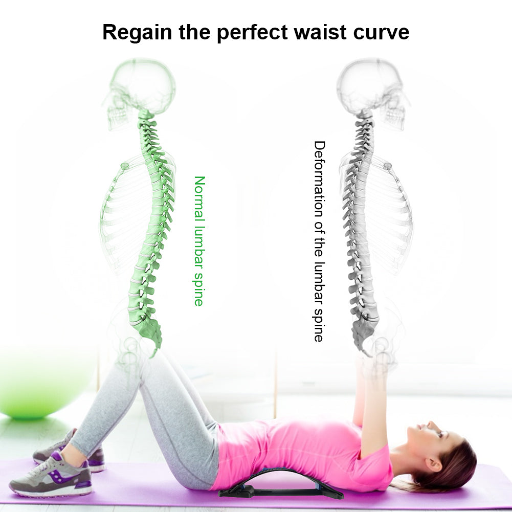 HONGJING Spine Deck Back Stretcher, 3 Level Adjustable Cracking Board for LumbarPain Relief and Muscle Relaxation