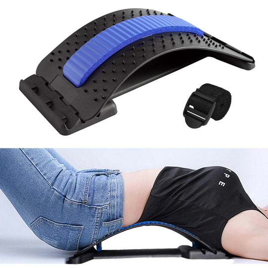 HONGJING Spine Deck Back Stretcher, 3 Level Adjustable Cracking Board for LumbarPain Relief and Muscle Relaxation