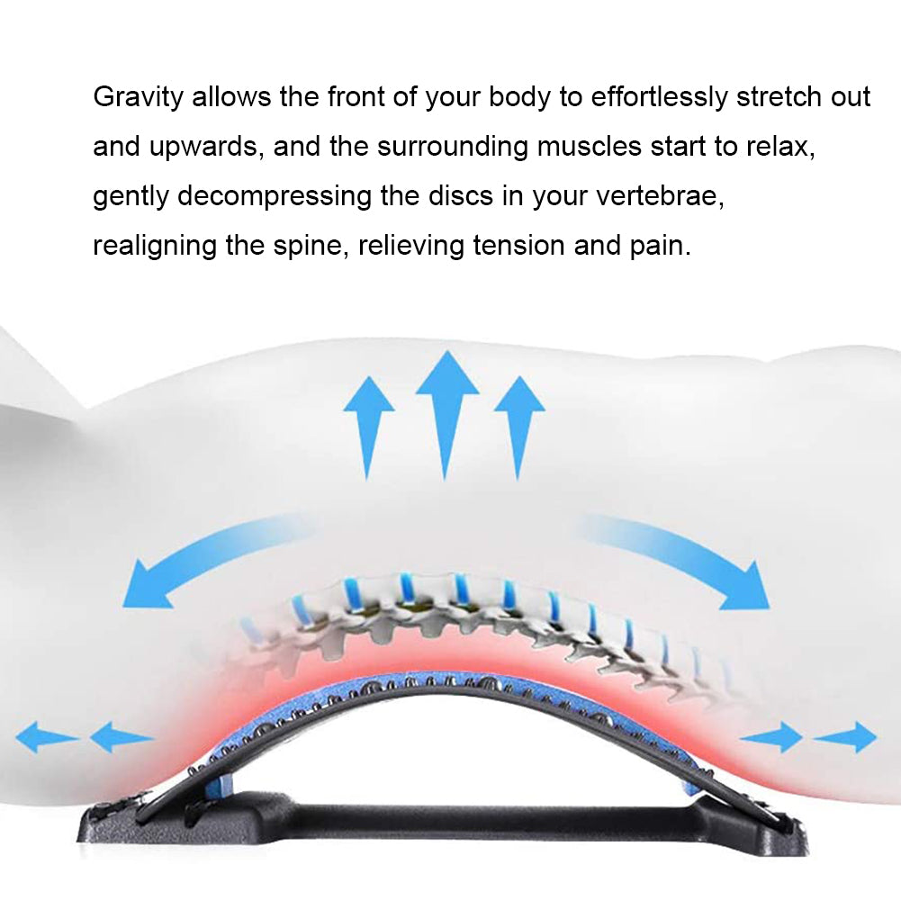 HONGJING Spine Deck Back Stretcher, 3 Level Adjustable Cracking Board for LumbarPain Relief and Muscle Relaxation